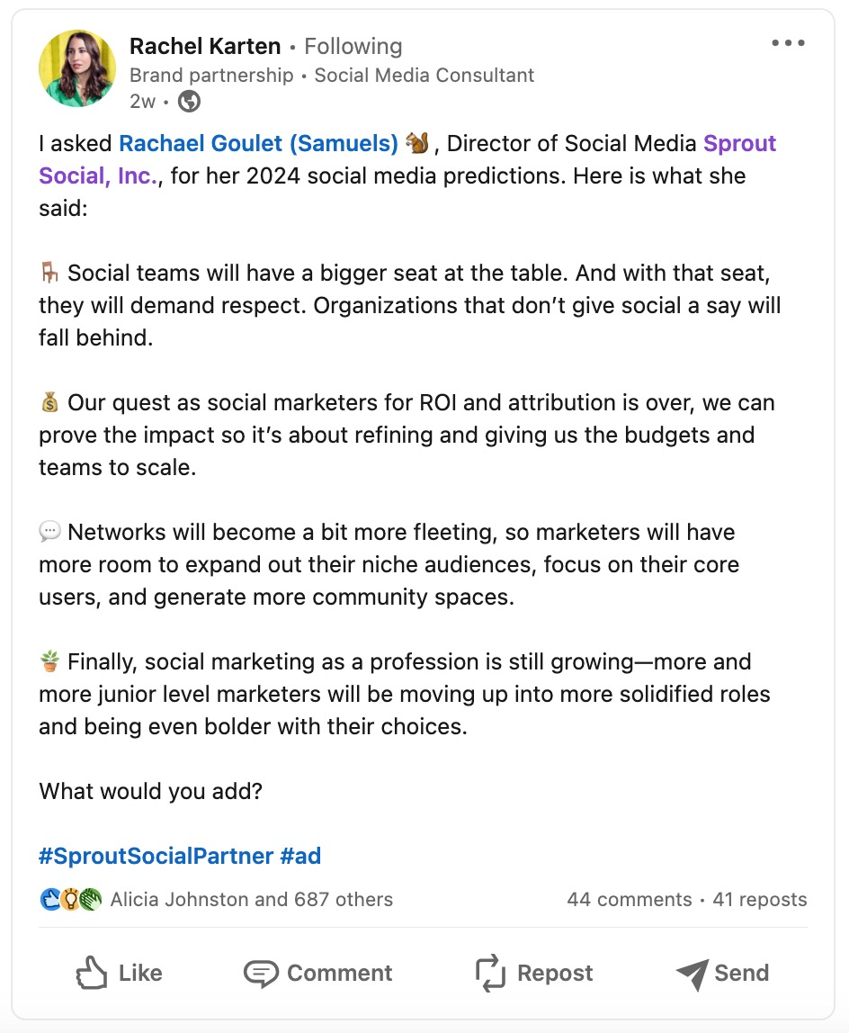 Example of B2B Influencer Marketing